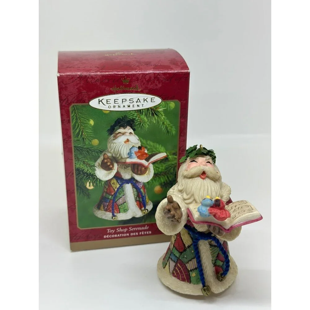 VTG NEW Hallmark Keepsake Toy Shop Serenade Santa Christmas Ornament Collectible